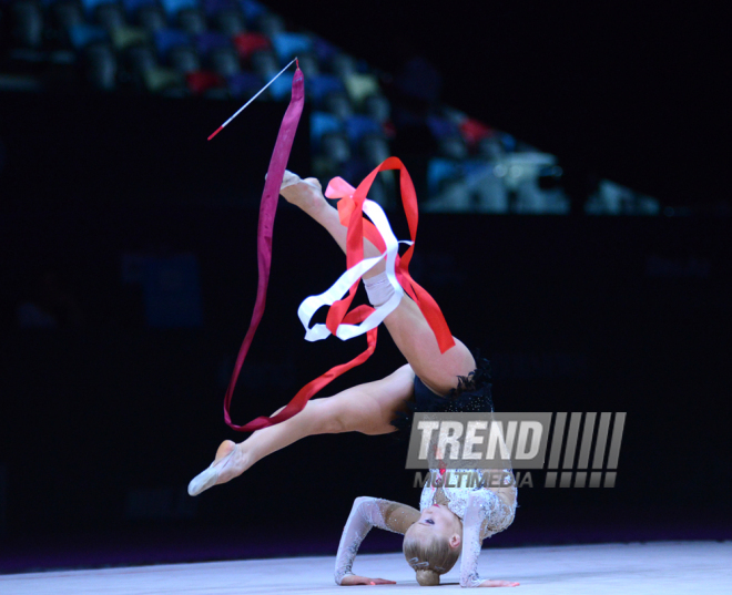 Day 2 of FIG World Cup Final in Rhythmic Gymnastics kicks off in Baku. Azerbaijan, Baku, 23 July 2016